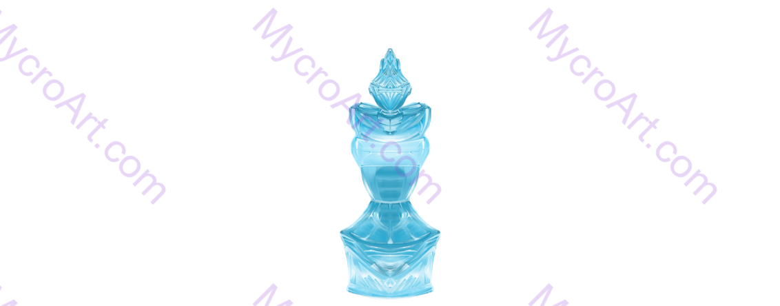 Blue Crystal Cure Bottle with Knight Stopper